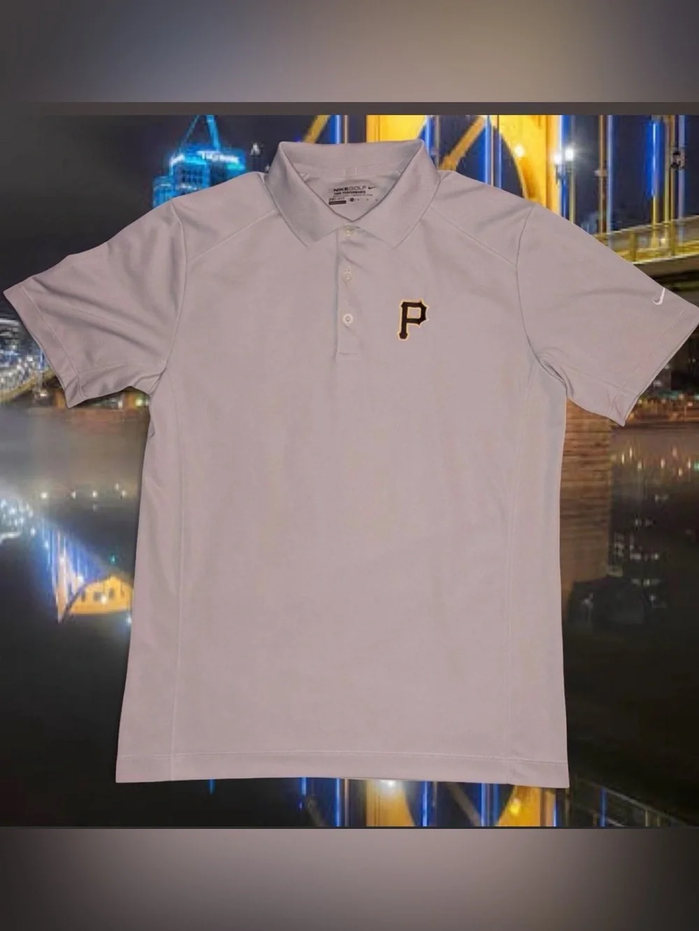 Nike Golf Pittsburgh Pirates Tour Performance Dri-FIT Pol Mens M